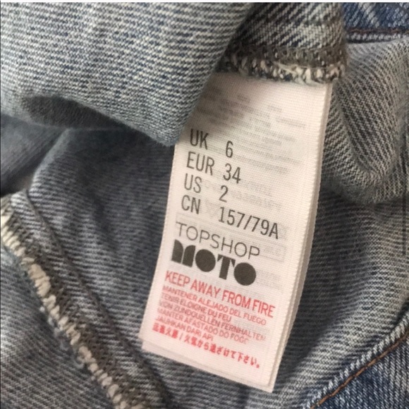 Topshop Denim Overall Moto dress - Picture 6 of 7